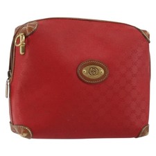 GUCCI Micro GG Supreme Pouch PVC Rosso Oro 007 115 4916 Autore 145767