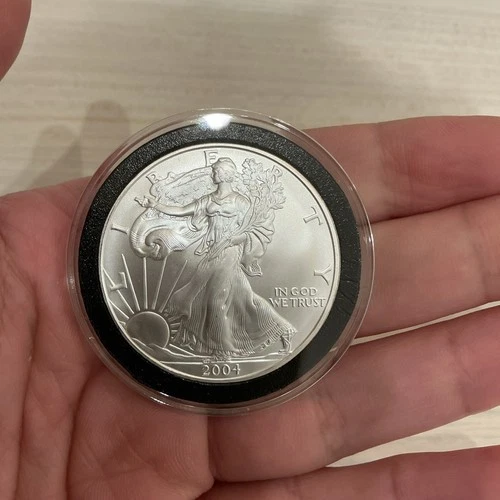 2004 1 oz Silver American Eagle (Brilliant Uncirculated) ASE in capsule
