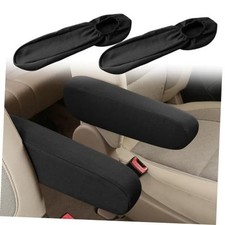 2PC Car Front Seat Armrest Covers,Universal Size Seat Arm Rest Black-2PC