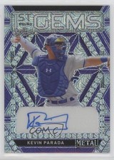 2022 Leaf Metal 1st Round Gems Purple Mojo 3/3 Kevin Parada #RG-KP1 Auto 4z8
