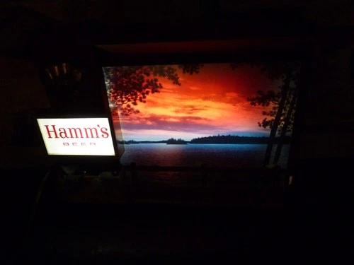 VINTAGE 1960'S HAMMS BEER LIGHTED ELECTRIC SIGN MADE IN USA L@@K