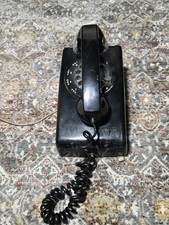 Telefono da parete anni 60 STROMBERG CARLSON S-C 554B 1966 NERO quadrante rotante