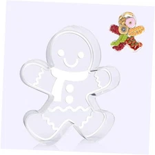 11" Christmas Man Charcuterie Boards, Acrylic 11" x 9.2" x 1.6" Gingerbread