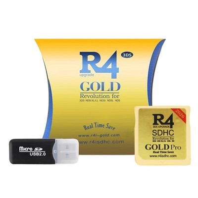  2026 Version R4 Gold Pro SDHC R4i For DS/3DS/2DS Revolution Cartridge USB ABS.