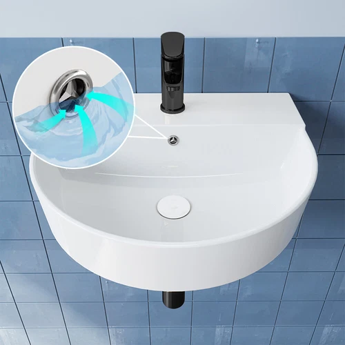 Klein Mini Kleines Waschbecken Gäste WC, Handwaschbecken U-förmig 50x44x17.5CM - Bild 4 von 12