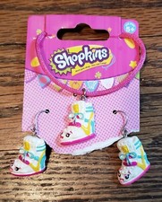 Shopkins Earrings And Necklace Set Kids Costume Jewelry
