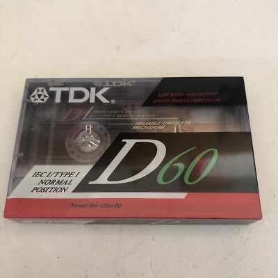 TDK D60 Slimline EcoCase High Output Type I Blank Cassette