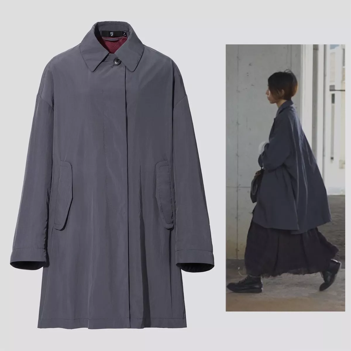 Uniqlo grey sale coat
