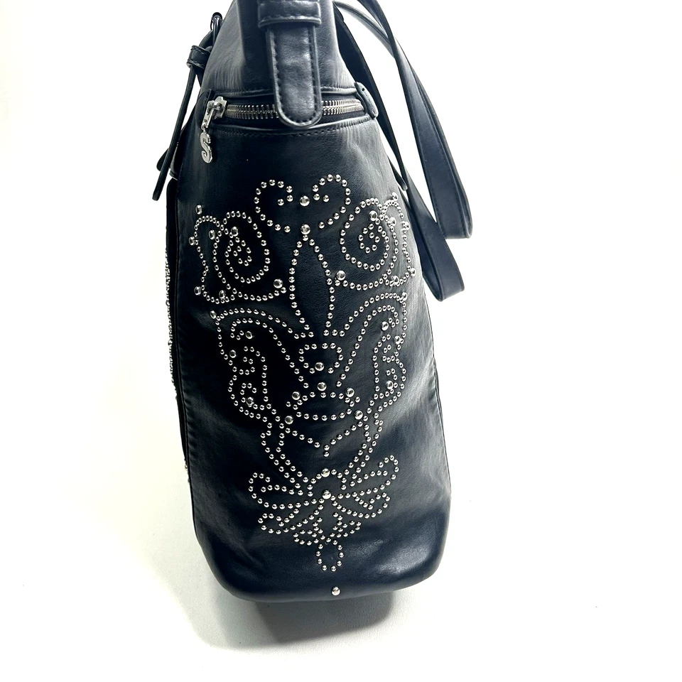 Bolso Hobo Desigual ROTTERDAM BLONDIE Negro Plateado Cuero Sintético Tachonado Foto 3 de 4