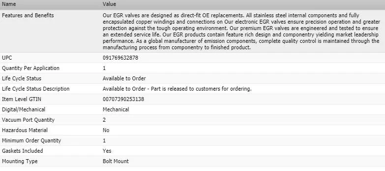 Válvula EGR estándar para TOYOTA T100 L4-2,7 L 1995-1998 Foto 4 de 4