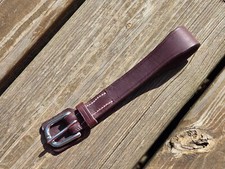 Devoucoux Dark Brown Leather Buckle-End Loop Attachment - New w/o Tags
