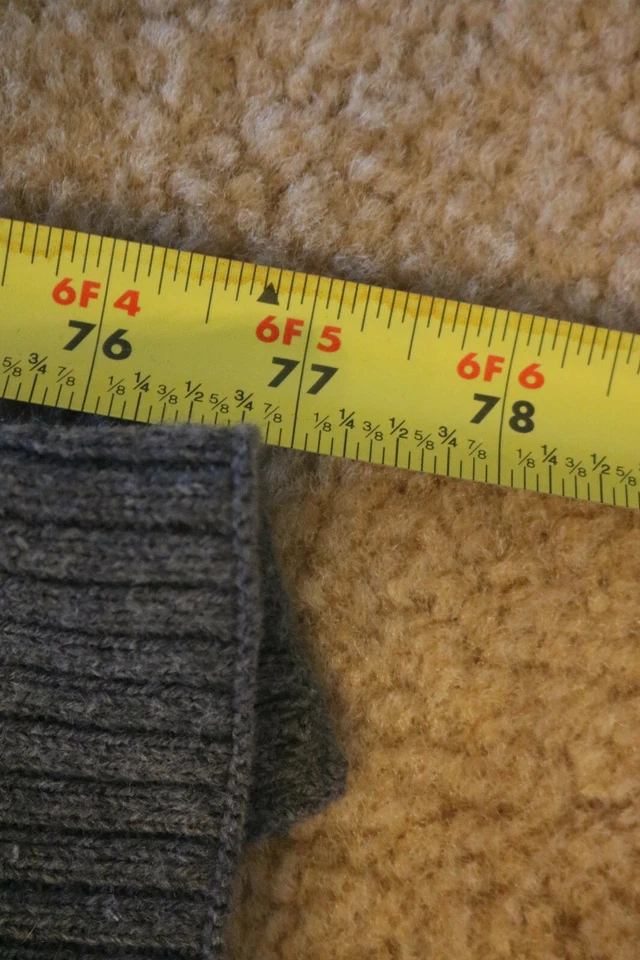 Gap Unisex Gris con Rayas Azules Tejido Bufanda Chal Mezcla Algodón y Lana - 77 pulgadas Foto 4 de 4