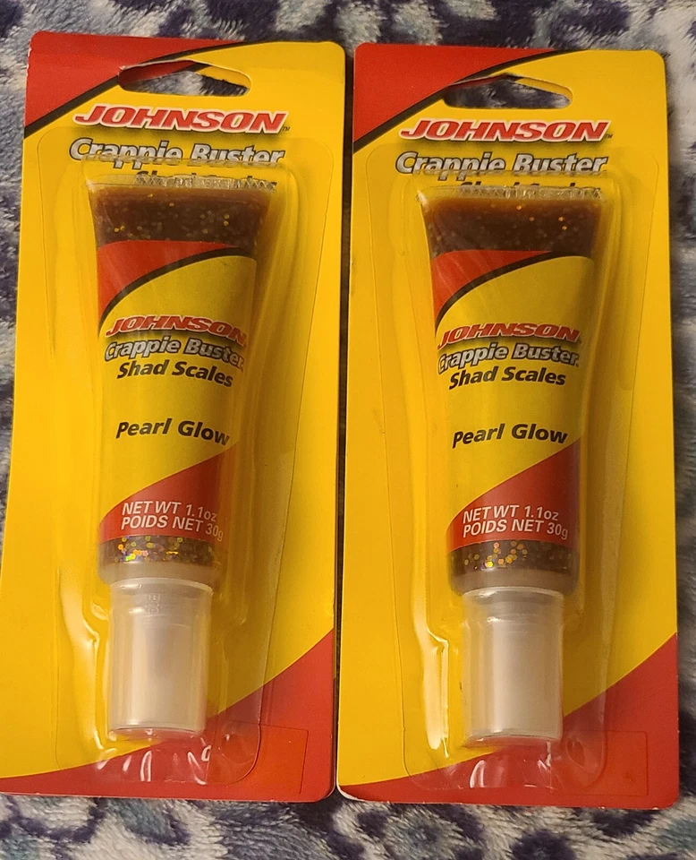 批量 (2) 件 Johnson Crappie Buster Shad Scales 珍珠发光 1.1 盎司 每件全新 — 第 2/4 张图片