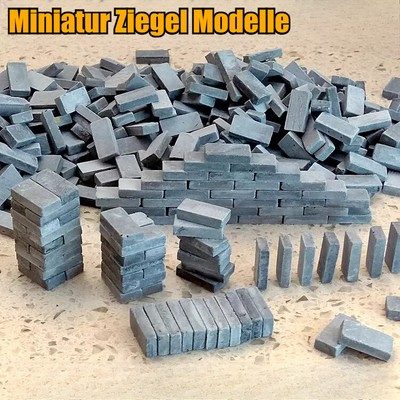 100 Stk.10-15mm Miniatur-Ziegel Modelle DIY Stadt Gebäudemodell Requisiten Bunte