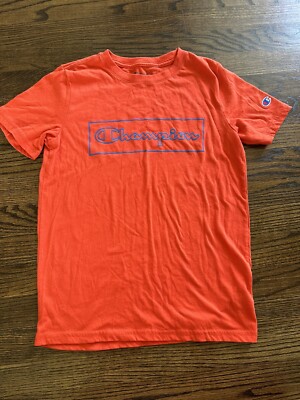 Champion Kids Large T-Shirt Orange Blue Syracuse Auburn EUC