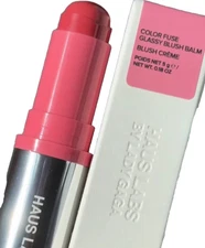 HAUS LABS Color Fuse Longwear Hydrating Glassy Lip + Cheek Blush Rosette New