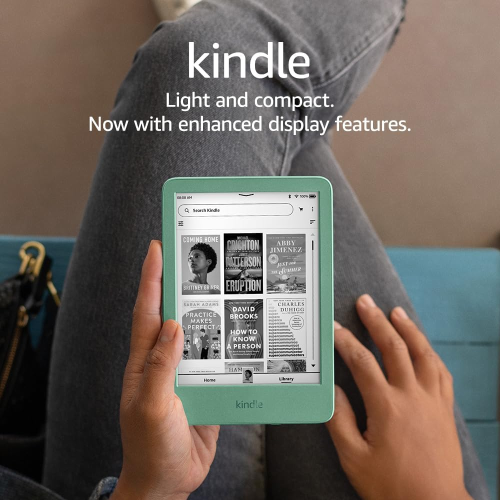 New 16GB Kindle - Lightest Compact E-Reader with Glare-Free Display-image