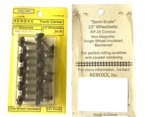 ReBoxx-1 33" HO Semi-scale wheels sets, 1.065" Axle Length, 12/ Pkg, NMRA RP-25