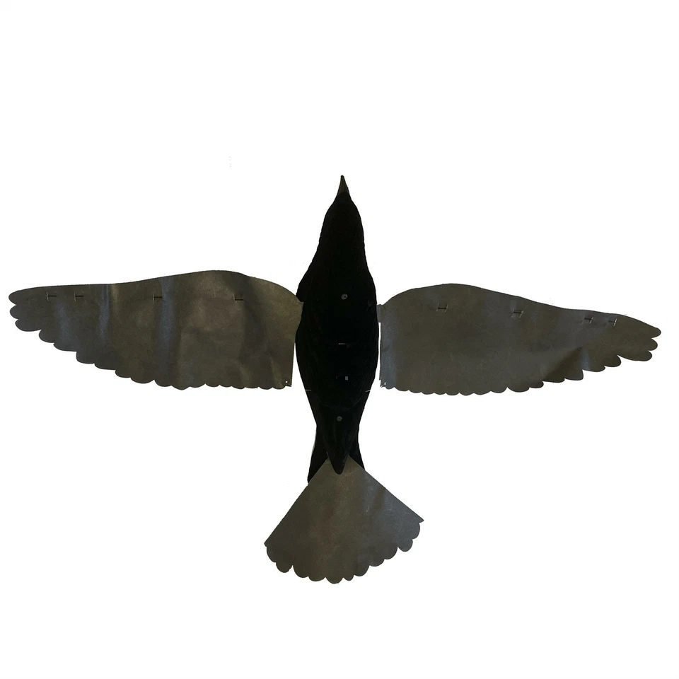 Proflap Flying Crow Decoys x2 Flocked Realistic Flapping Wings  Magnet Bouncer - Image 2 of 4
