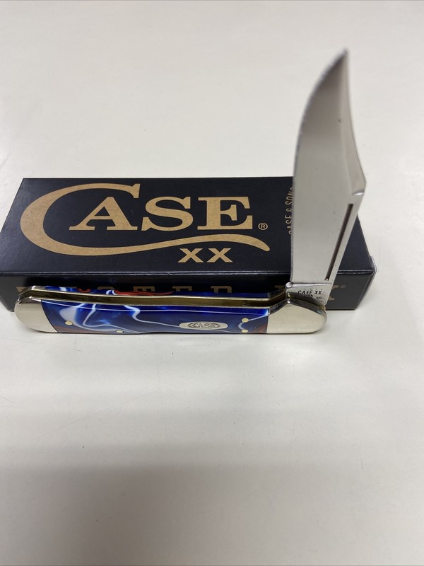 CASE XX #11211 PATRIOTIC KIRINITE SMOOTH MINI  COPPERLOCK SS