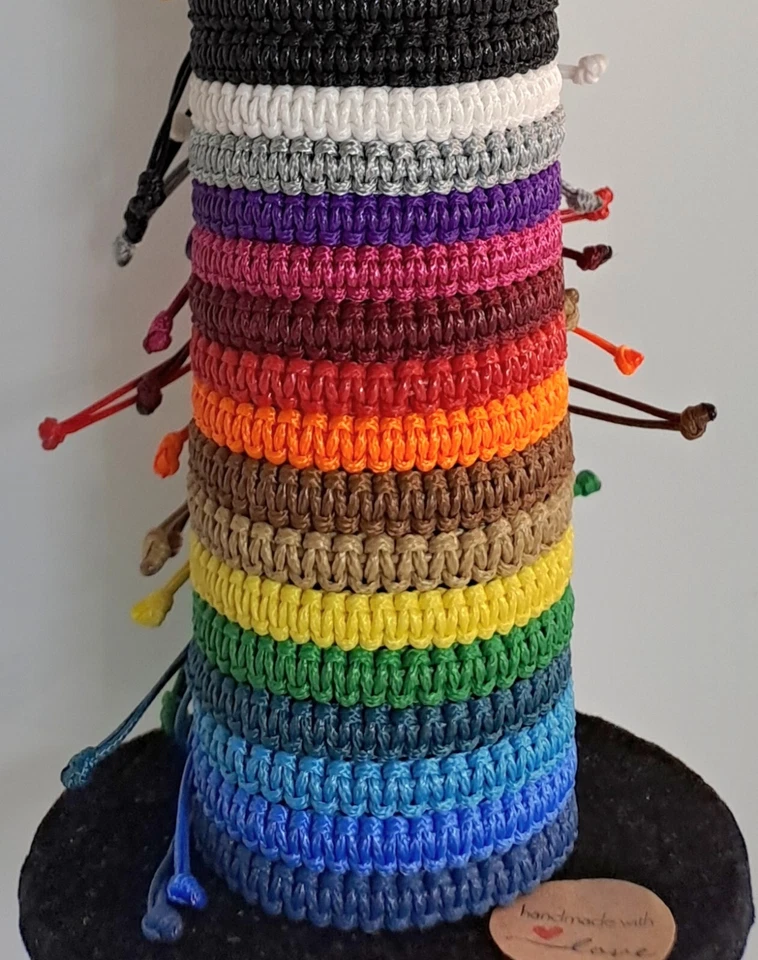 Bracciale braccialetto amicizia intrecciato uomo donna Bambino ragazzo regalo - Immagine 3 di 4