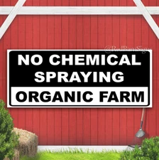 Warning No Chemical Spraying Organic Farm Novelty Banner Sign