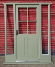 Cottage style Wooden Hardwood Front Door + Sidelights Made to measure! Bespoke! 