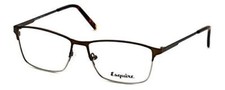 Esquire EQ1522 Stainless Steel Designer Reading Glasses in Brown 55mm 0.25