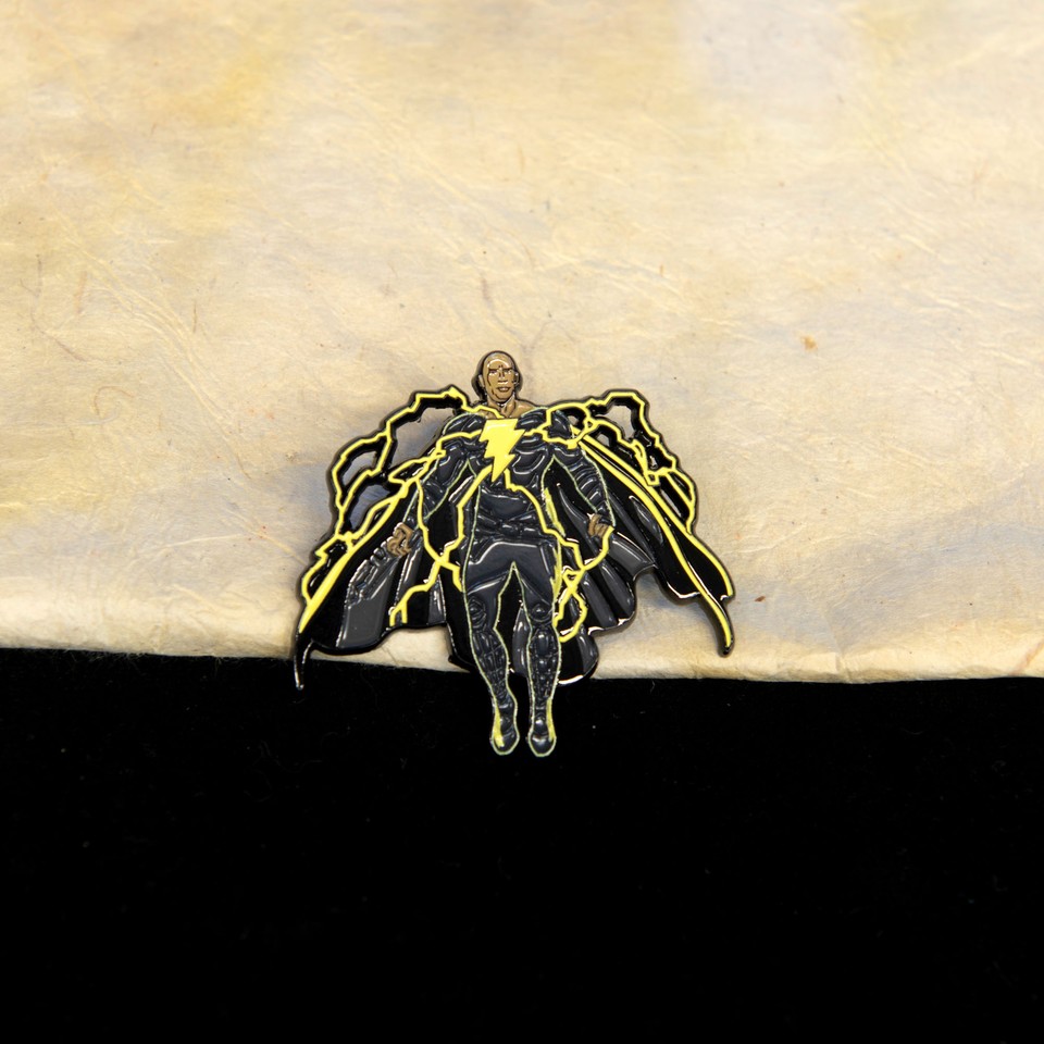 The Official DC Comics Warner Bros BLACK ADAM LIGHTNING Enamel Lapel ...