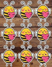Love Bee Die Cut Vinyl Stickers Set Scrapbooking Laptop Water Bottle