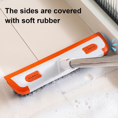 Child-friendly Scrubbing Tool Telescopic Handle Floor Brush Ergonomic Design