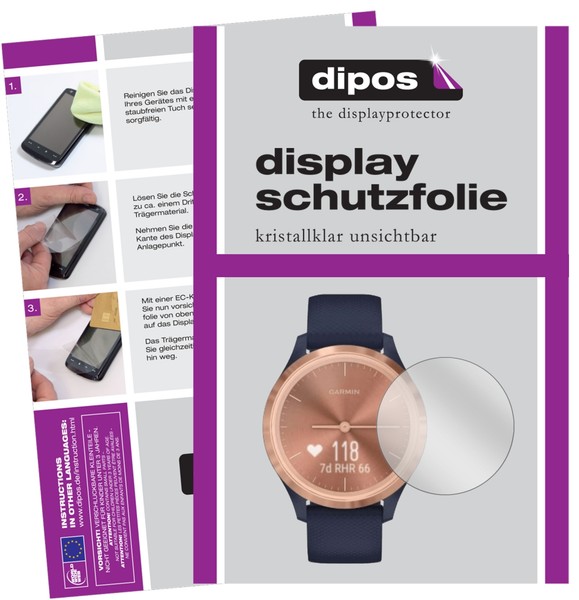 5X Schutzfolie FüR Garmin Vivomove 3S Display Folie Klar Displayschutzfolie-image