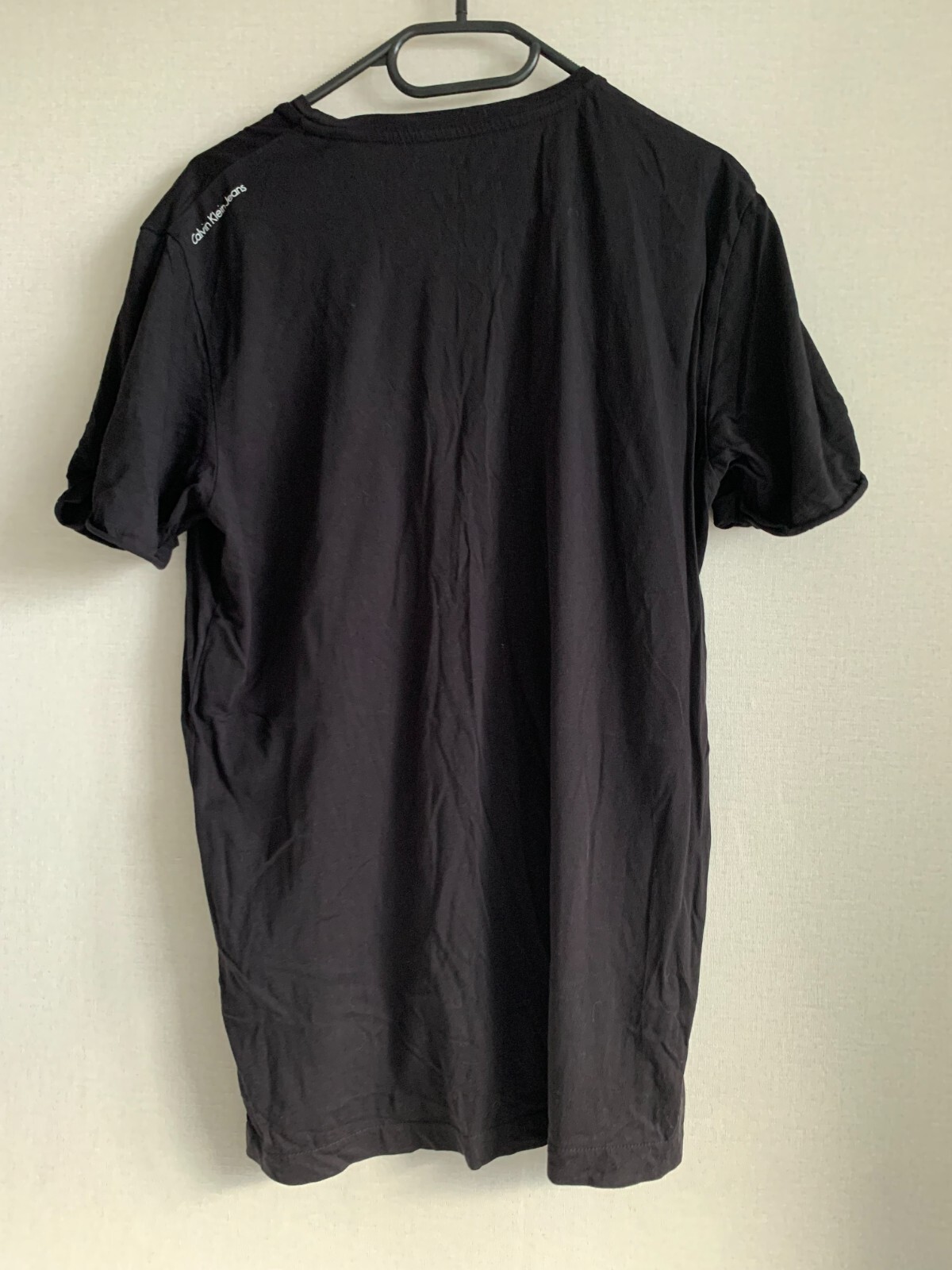 Calvin Klein Jeans Basic Black Men M size  T-shirt  White Logo Chest pocket thumbnail 2