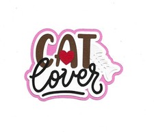 PREMADE SCRAPBOOK PAPER PIECING-LAYOUT-PET-KITTEN-TITLE-GIRL-PINK-CAT LOVER