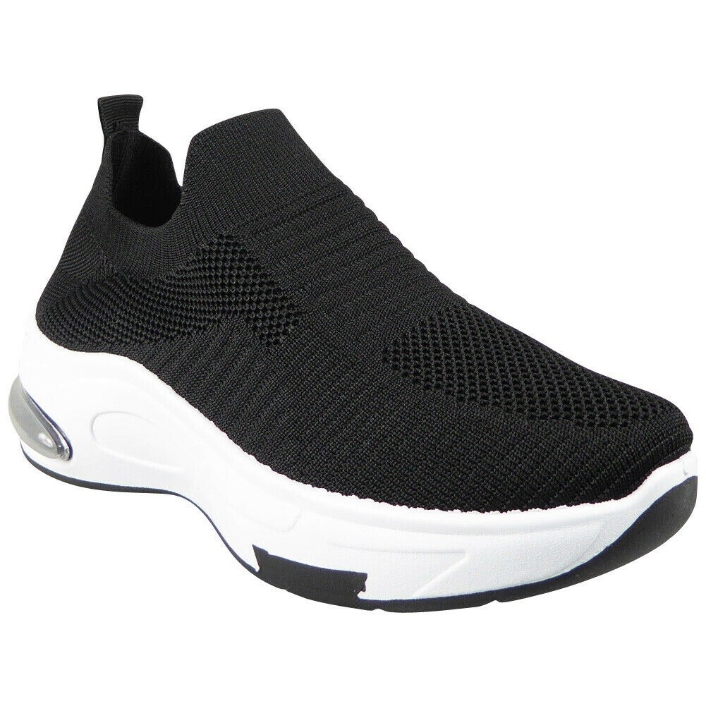 Womens Sock Trainers Ladies Sneakers Slip On Plimsole Jogging Pumps