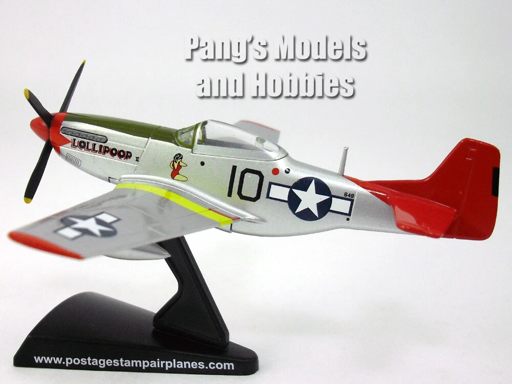P-51 P-51D Mustang - Tuskegee Airmen - Red Tails - 1/100 Scale Diecast Model