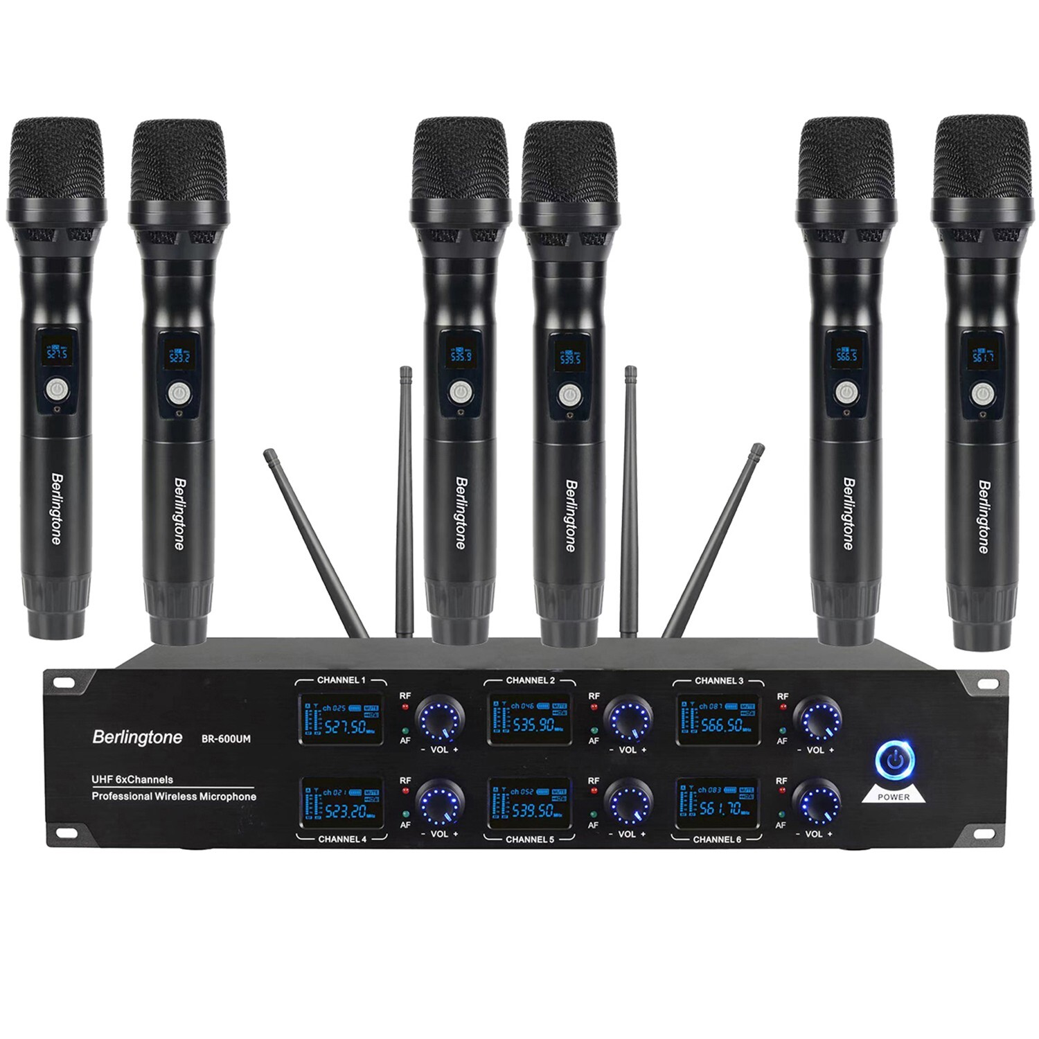 Berlingtone 6-Ch UHF Wireless Mic System with Fixed Frequencies