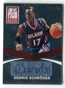 2014 15 Panini Elite Dennis Schroder Auto Autograph 202 249 Hawks Ebay