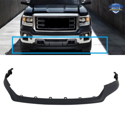 Front Upper Bumper Cover Plastic Black For 14 15 GMC Sierra 1500 Primed