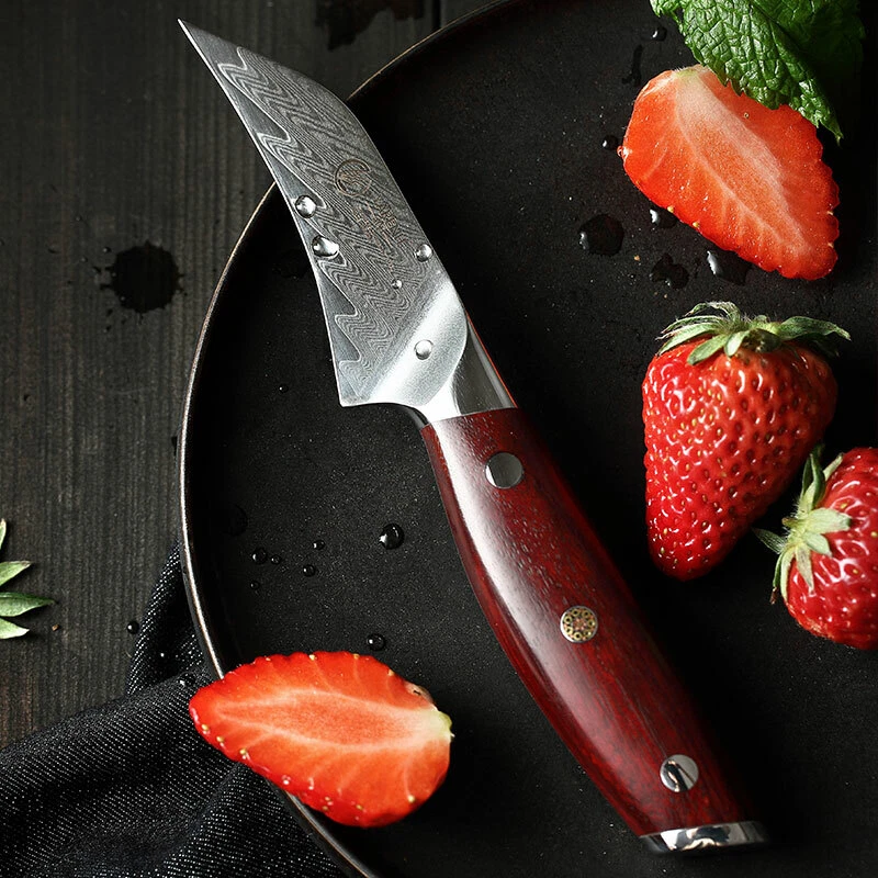 New Fruit Kitchen Knives Chef Peeling Knive Japanese Damascus Steel Rosewood