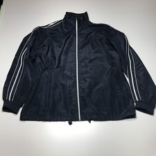 Vangelis Sportswear Track Jacket Womens Size XL Navy Blue Lightweight Active