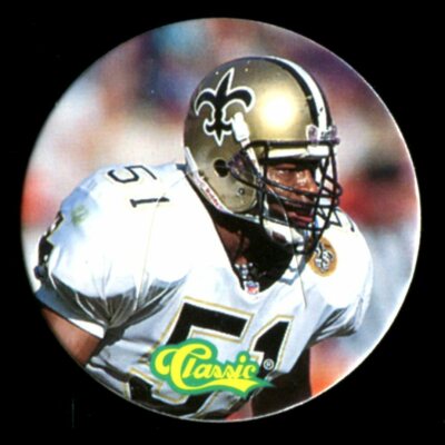 1993 Classic NFL Football Pogs TONX #92 SAM MILLS NEW ORLEANS SAINTS HOF
