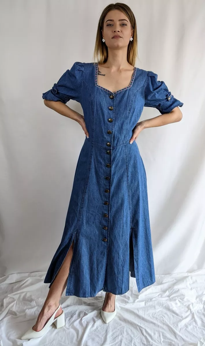 Long button top through dress