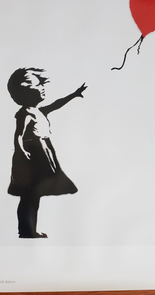 バンクシー Girl blowing Bubbles エスタンプリトグラフ Banksy 