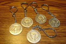 5 Five Vintage ARMY: UNITED STATES ARMY RESERVE design key chains Silver Tone