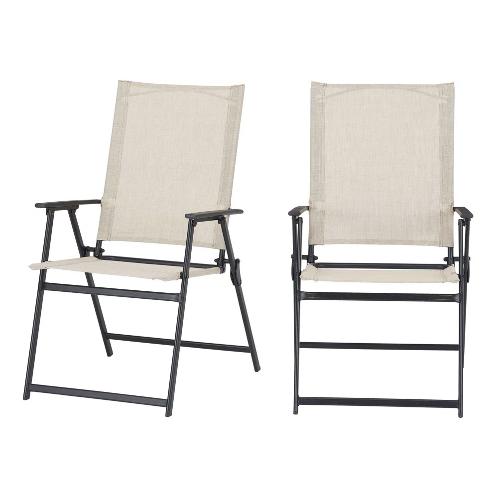 Mainstays steel folding chair black size deals