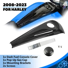 Gas Tank Cap Cover Dash Fuel Console For Harley Electra Road Glide Touring 08-23