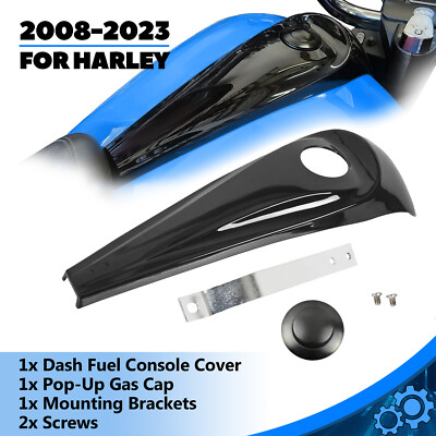 Gas Tank Cap Cover Dash Fuel Console For Harley Electra Road Glide