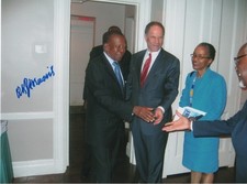 Quett Masire "Präsident Botswana" Autogramm signed 20x28 cm Bild