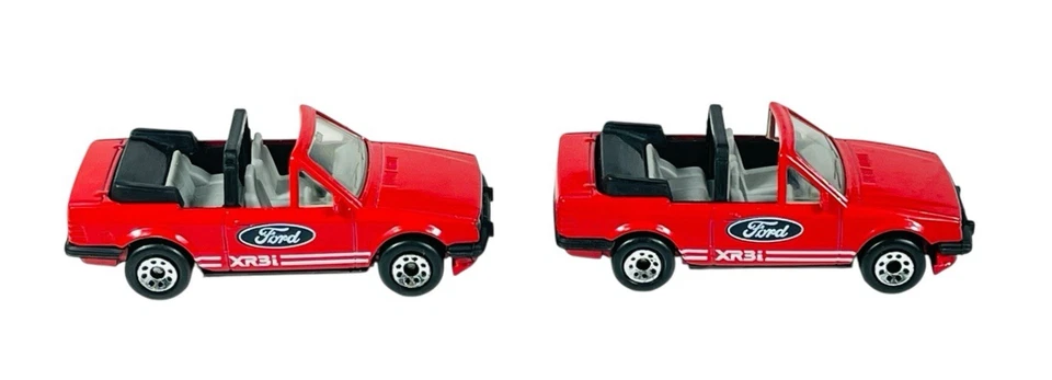 Matchbox Superfast (2) MB17 Red Ford Escort XR3i Cabriolets - 1985 Die cast - Image 4 of 4